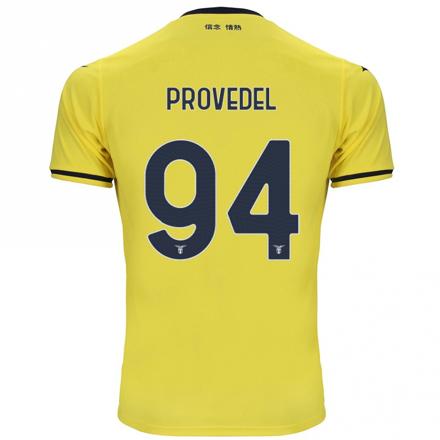 Herren Fußball Ivan Provedel #94 Gelb Auswärtstrikot Trikot 2024/25 T-Shirt Luxemburg