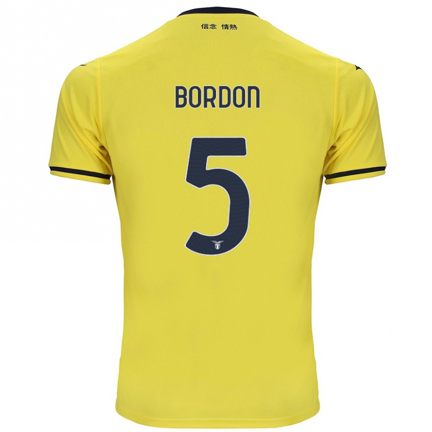 Herren Fußball Filipe Bordon #5 Gelb Auswärtstrikot Trikot 2024/25 T-Shirt Luxemburg