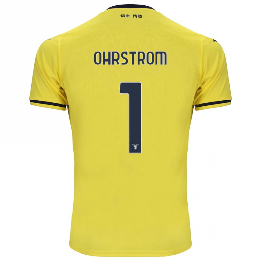 Herren Fußball Stephanie Ohrstrom #1 Gelb Auswärtstrikot Trikot 2024/25 T-Shirt Luxemburg