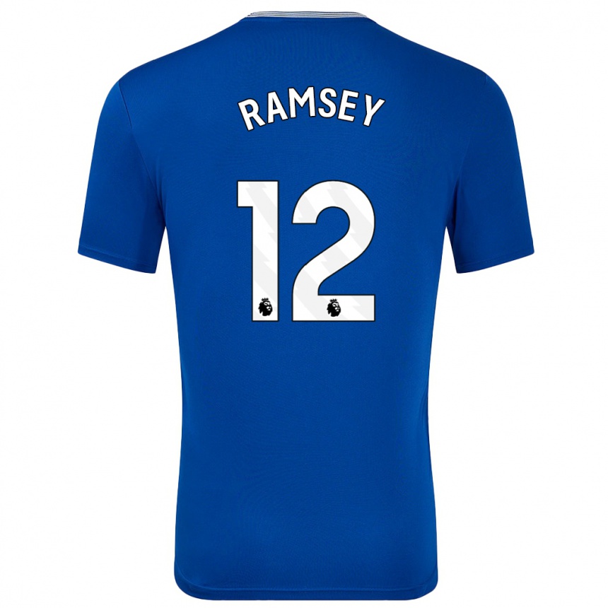 Damen Fußball Emily Ramsey #12 Blau Mit Heimtrikot Trikot 2024/25 T-Shirt Luxemburg