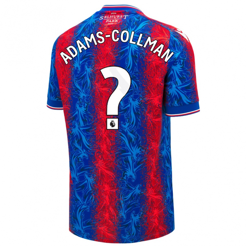 Damen Fußball Kai-Reece Adams-Collman #0 Rot Blauen Streifen Heimtrikot Trikot 2024/25 T-Shirt Luxemburg