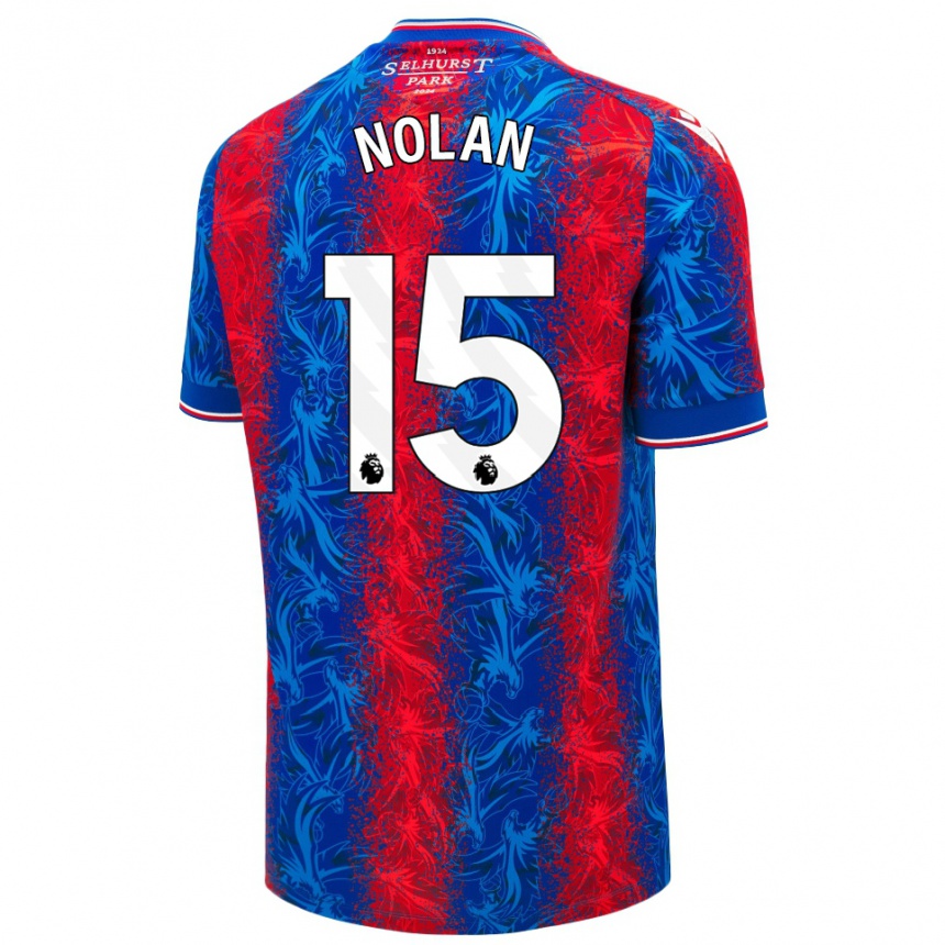 Damen Fußball Hayley Nolan #15 Rot Blauen Streifen Heimtrikot Trikot 2024/25 T-Shirt Luxemburg