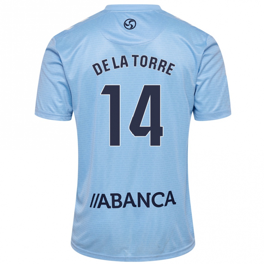 Damen Fußball Luca De La Torre #14 Himmelblau Heimtrikot Trikot 2024/25 T-Shirt Luxemburg