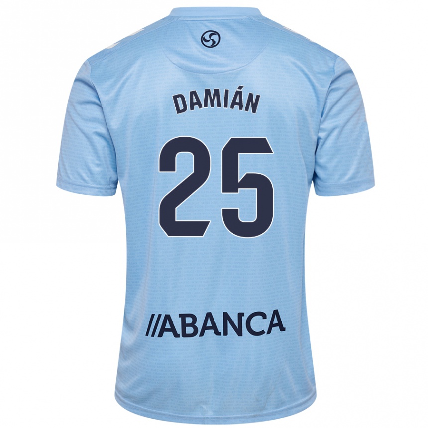 Damen Fußball Damián Rodríguez #25 Himmelblau Heimtrikot Trikot 2024/25 T-Shirt Luxemburg