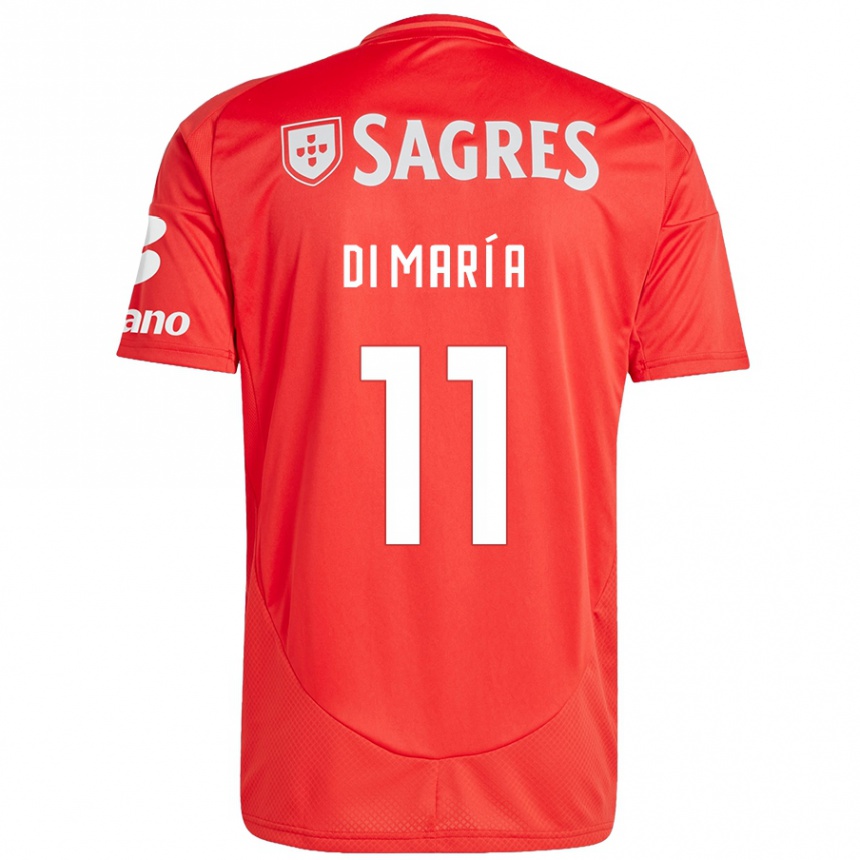 Damen Fußball Angel Di Maria #11 Rot Weiß Heimtrikot Trikot 2024/25 T-Shirt Luxemburg