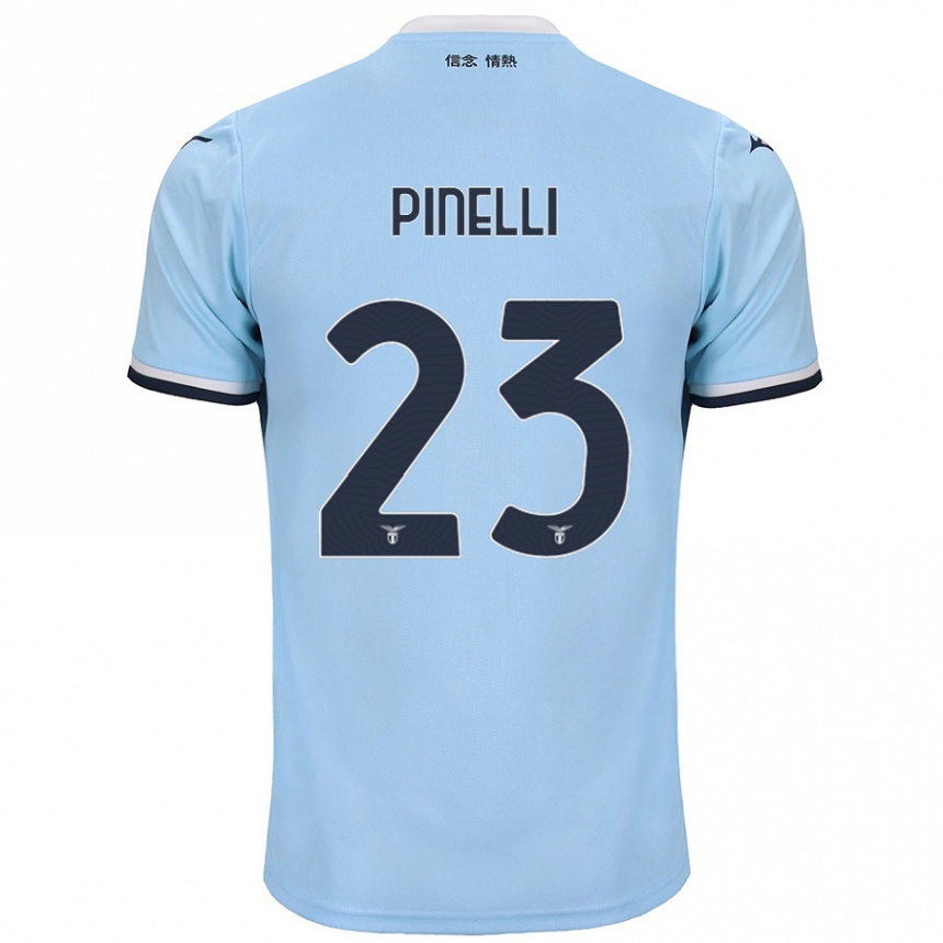 Damen Fußball Pietro Pinelli #23 Blau Heimtrikot Trikot 2024/25 T-Shirt Luxemburg