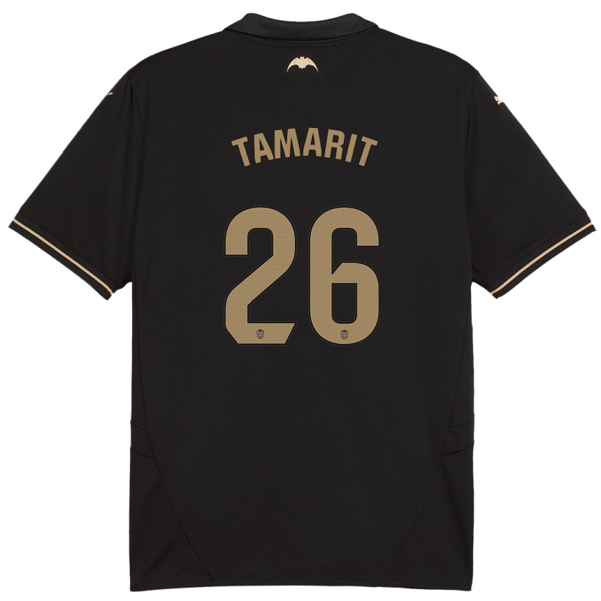 Damen Fußball Sara Tamarit #26 Schwarz Auswärtstrikot Trikot 2024/25 T-Shirt Luxemburg