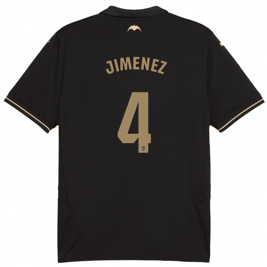 Damen Fußball Maria Jimenez #4 Schwarz Auswärtstrikot Trikot 2024/25 T-Shirt Luxemburg