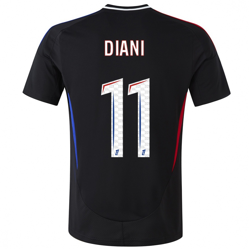 Damen Fußball Kadidiatou Diani #11 Schwarz Auswärtstrikot Trikot 2024/25 T-Shirt Luxemburg