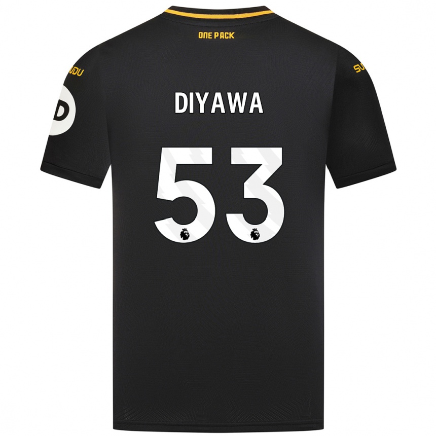 Damen Fußball Aaron Keto-Diyawa #53 Schwarz Auswärtstrikot Trikot 2024/25 T-Shirt Luxemburg