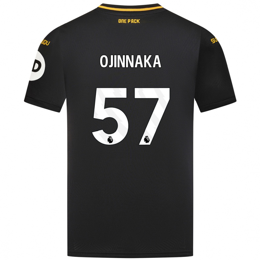 Damen Fußball Temple Ojinnaka #57 Schwarz Auswärtstrikot Trikot 2024/25 T-Shirt Luxemburg