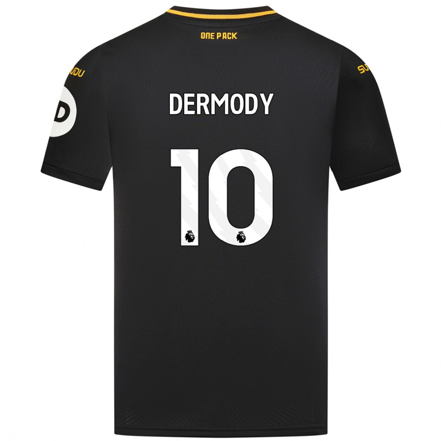 Damen Fußball Helen Dermody #10 Schwarz Auswärtstrikot Trikot 2024/25 T-Shirt Luxemburg