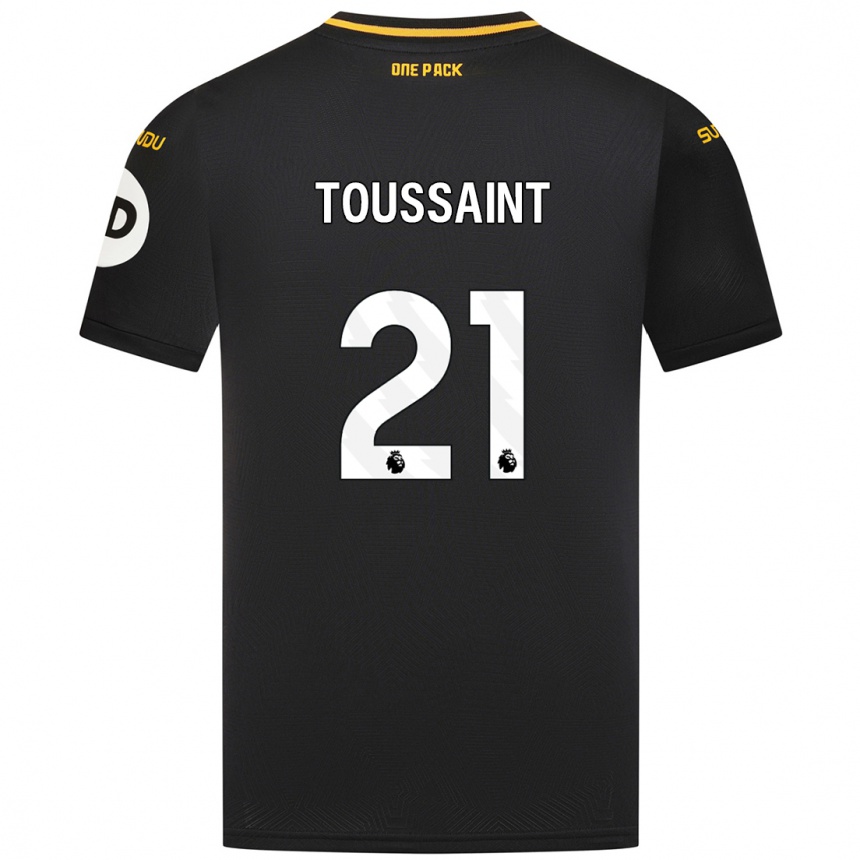 Damen Fußball Destiney Toussaint #21 Schwarz Auswärtstrikot Trikot 2024/25 T-Shirt Luxemburg