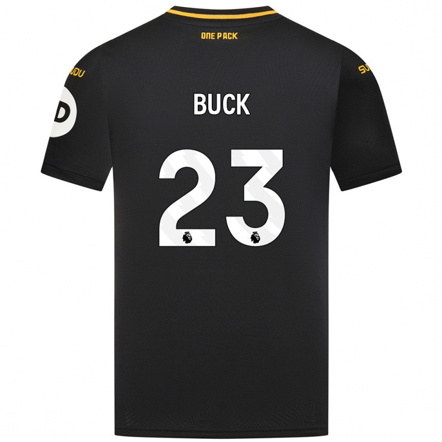 Damen Fußball Alex Buck #23 Schwarz Auswärtstrikot Trikot 2024/25 T-Shirt Luxemburg