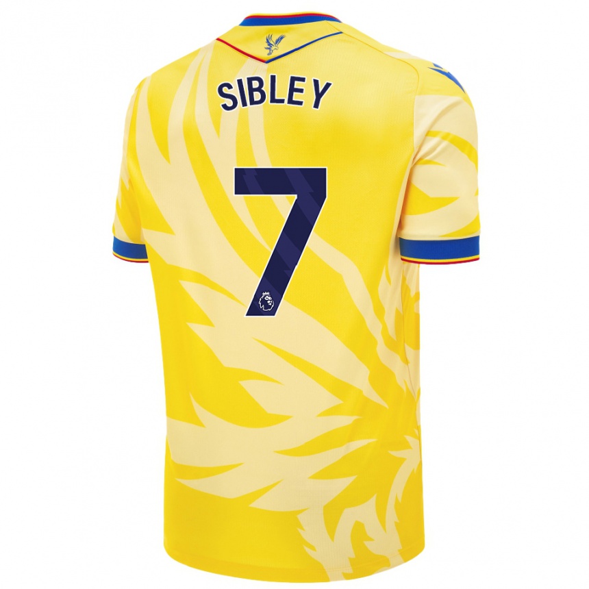 Damen Fußball Isabella Sibley #7 Gelb Auswärtstrikot Trikot 2024/25 T-Shirt Luxemburg