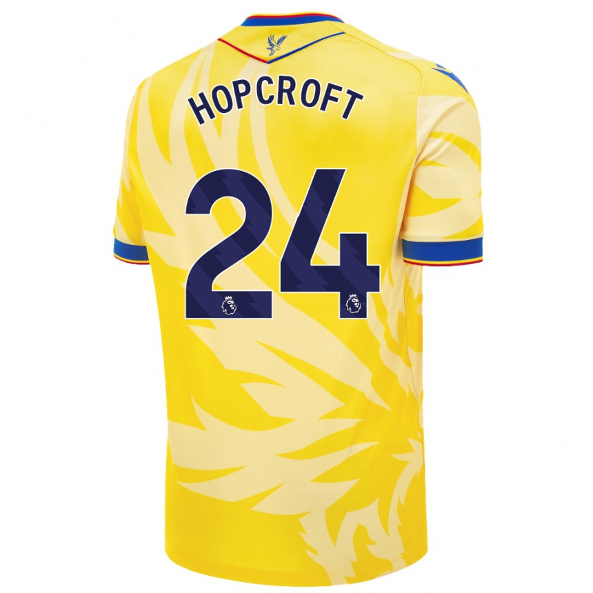 Damen Fußball Shanade Hopcroft #24 Gelb Auswärtstrikot Trikot 2024/25 T-Shirt Luxemburg