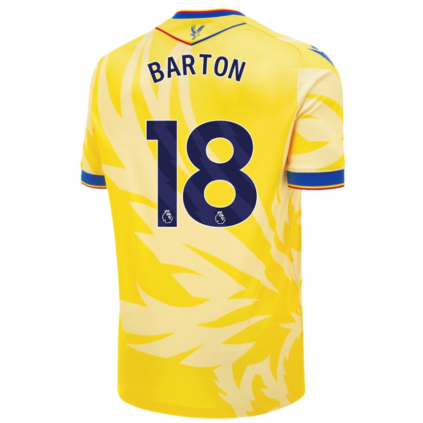 Damen Fußball Kirsty Barton #18 Gelb Auswärtstrikot Trikot 2024/25 T-Shirt Luxemburg