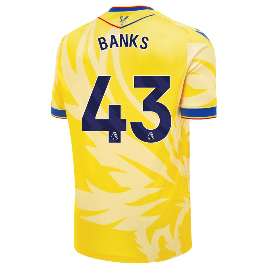 Damen Fußball Scott Banks #43 Gelb Auswärtstrikot Trikot 2024/25 T-Shirt Luxemburg