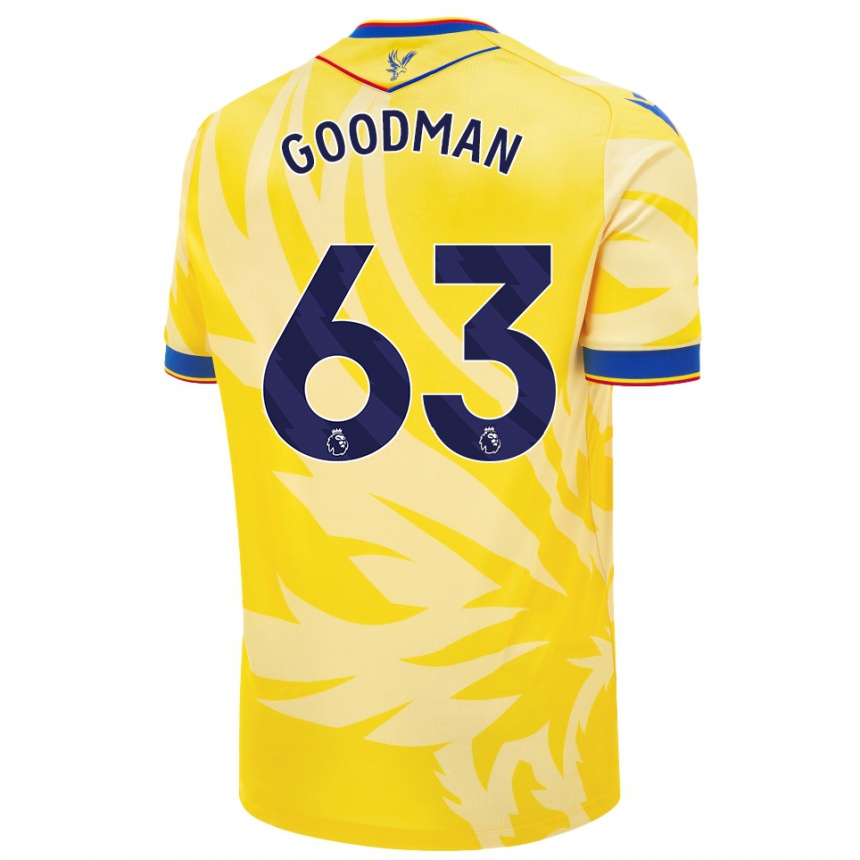 Damen Fußball Owen Goodman #63 Gelb Auswärtstrikot Trikot 2024/25 T-Shirt Luxemburg