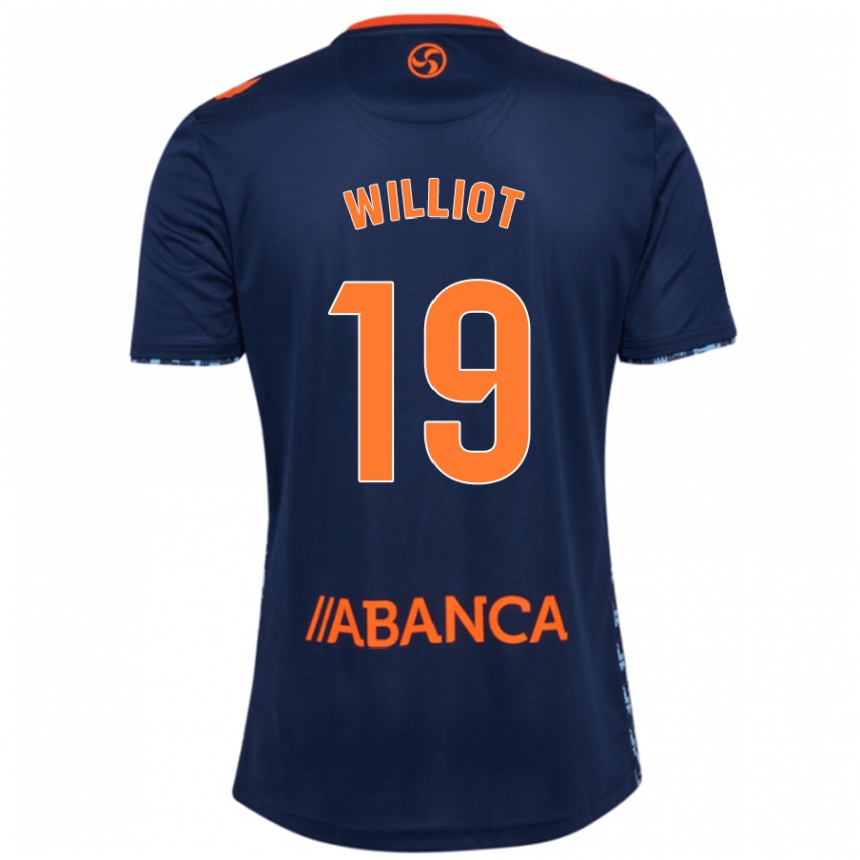 Damen Fußball Williot Swedberg #19 Marineblau Auswärtstrikot Trikot 2024/25 T-Shirt Luxemburg