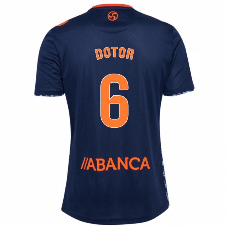 Damen Fußball Carlos Dotor #6 Marineblau Auswärtstrikot Trikot 2024/25 T-Shirt Luxemburg