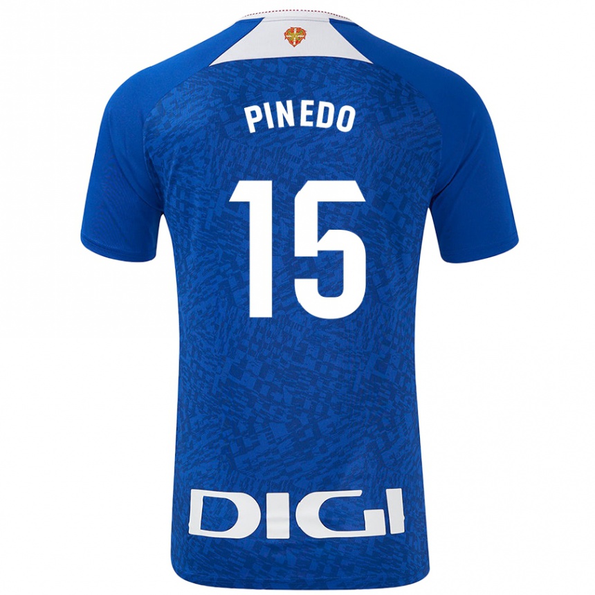 Damen Fußball Clara Pinedo Castresana #15 Königsblau Auswärtstrikot Trikot 2024/25 T-Shirt Luxemburg