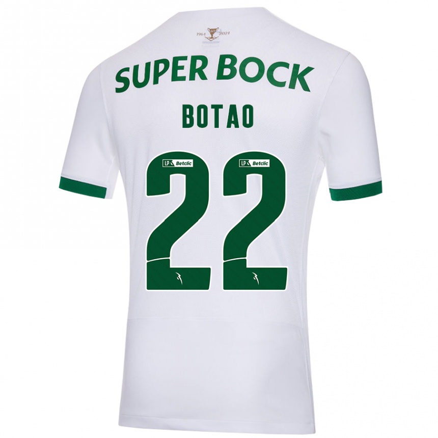 Damen Fußball Martim Botão #22 Weiß Grün Auswärtstrikot Trikot 2024/25 T-Shirt Luxemburg