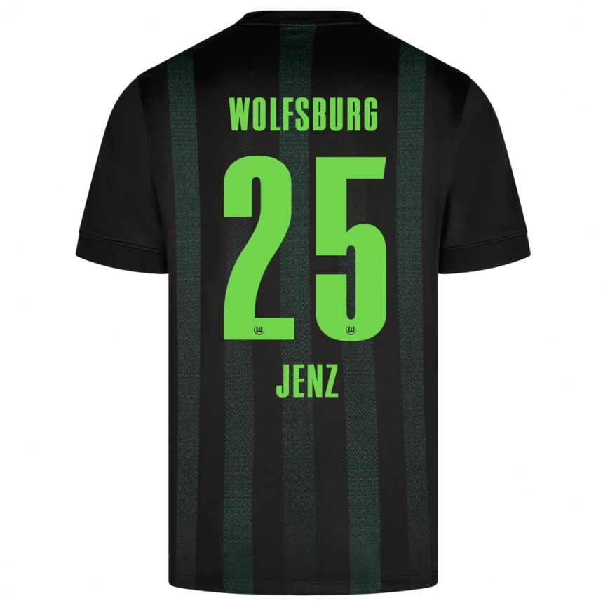 Damen Fußball Moritz Jenz #25 Dunkelgrün Auswärtstrikot Trikot 2024/25 T-Shirt Luxemburg