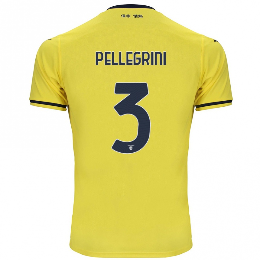 Damen Fußball Luca Pellegrini #3 Gelb Auswärtstrikot Trikot 2024/25 T-Shirt Luxemburg