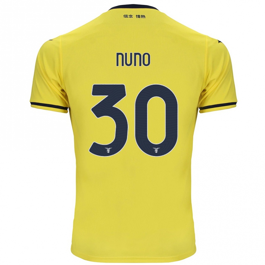 Damen Fußball Nuno Tavares #30 Gelb Auswärtstrikot Trikot 2024/25 T-Shirt Luxemburg