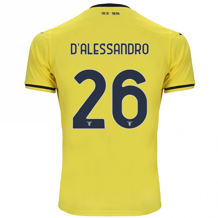 Damen Fußball Mattya D'alessandro #26 Gelb Auswärtstrikot Trikot 2024/25 T-Shirt Luxemburg