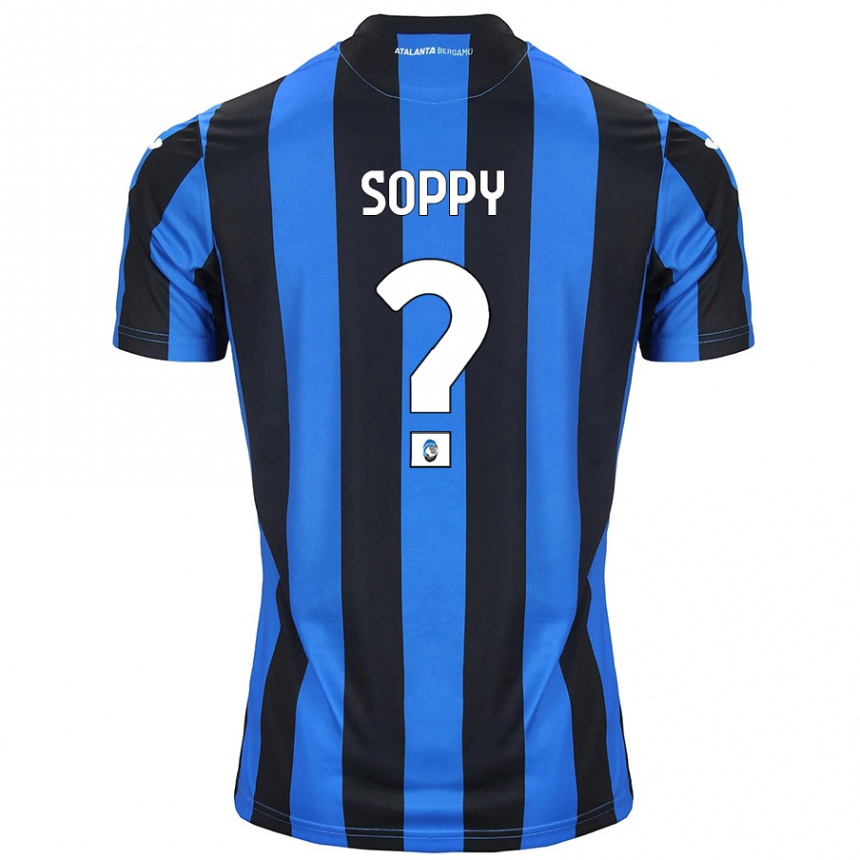 Kinder Fußball Brandon Soppy #0 Blau Schwarz Heimtrikot Trikot 2024/25 T-Shirt Luxemburg