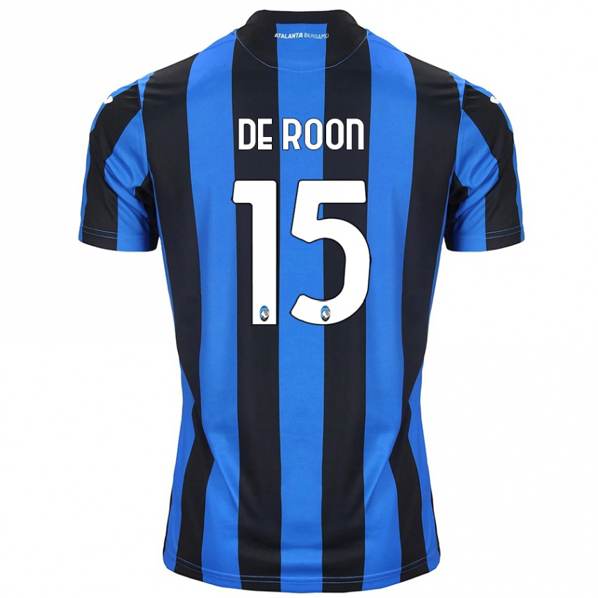 Kinder Fußball Marten De Roon #15 Blau Schwarz Heimtrikot Trikot 2024/25 T-Shirt Luxemburg