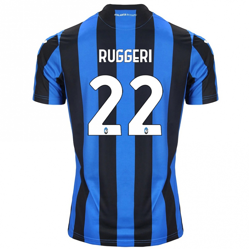 Kinder Fußball Matteo Ruggeri #22 Blau Schwarz Heimtrikot Trikot 2024/25 T-Shirt Luxemburg