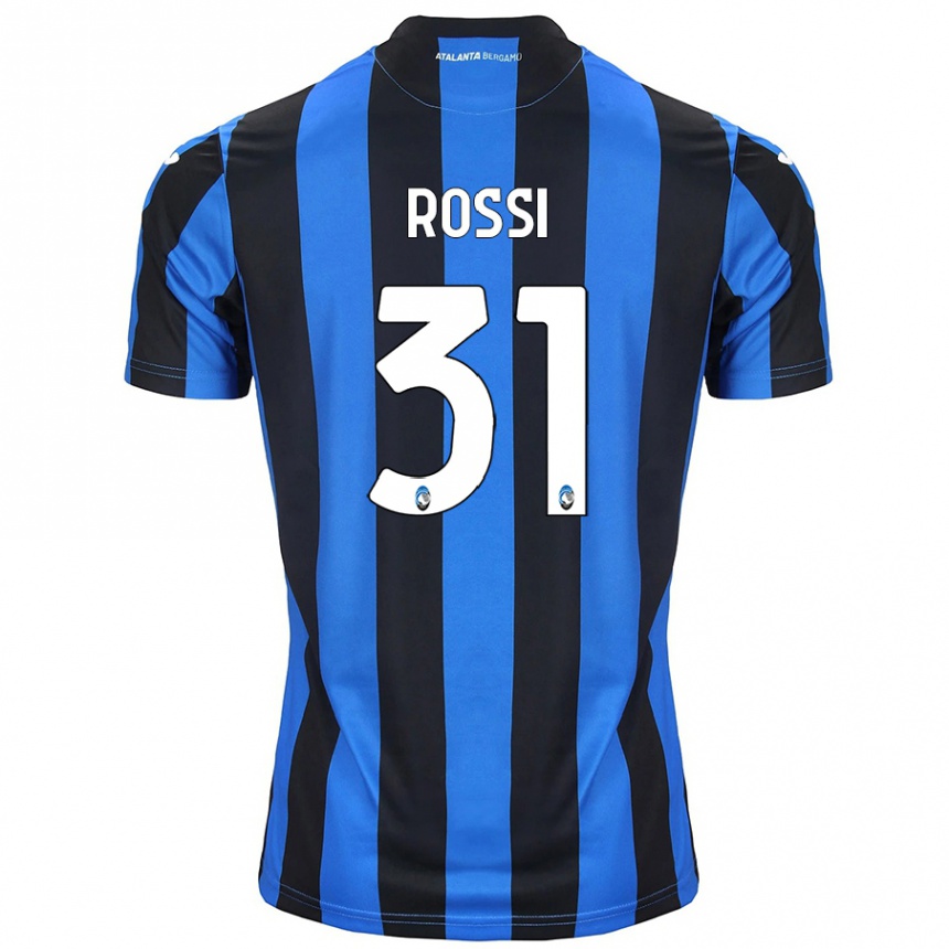 Kinder Fußball Francesco Rossi #31 Blau Schwarz Heimtrikot Trikot 2024/25 T-Shirt Luxemburg