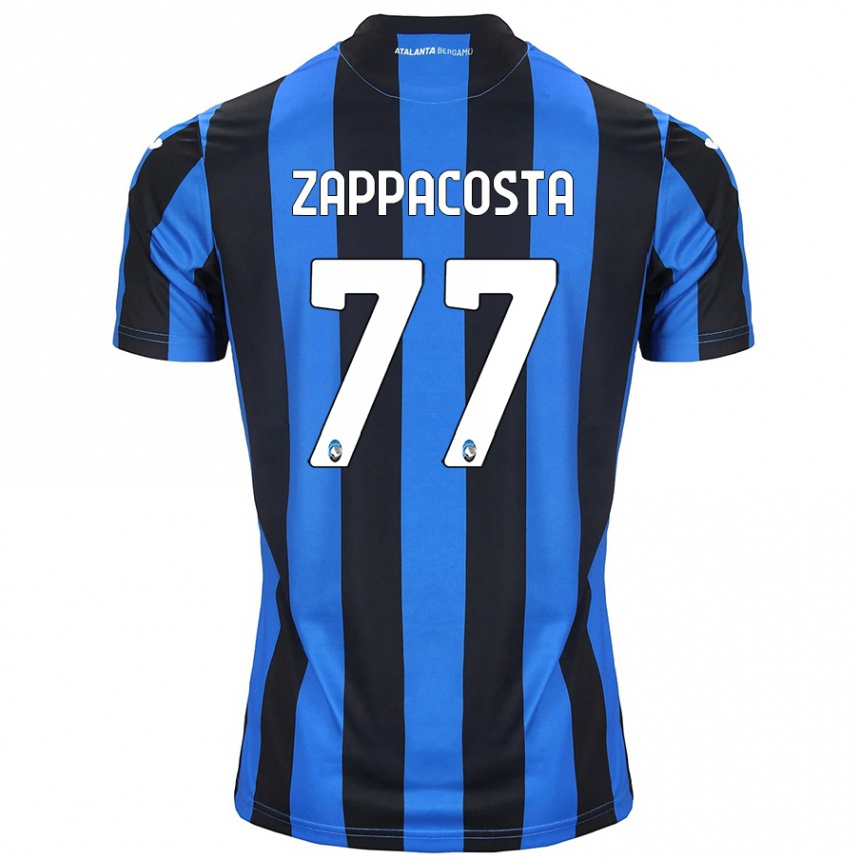 Kinder Fußball Davide Zappacosta #77 Blau Schwarz Heimtrikot Trikot 2024/25 T-Shirt Luxemburg