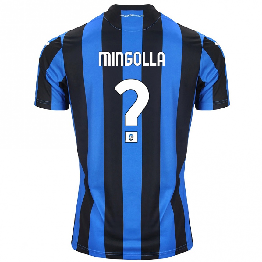 Kinder Fußball Simone Mingolla #0 Blau Schwarz Heimtrikot Trikot 2024/25 T-Shirt Luxemburg