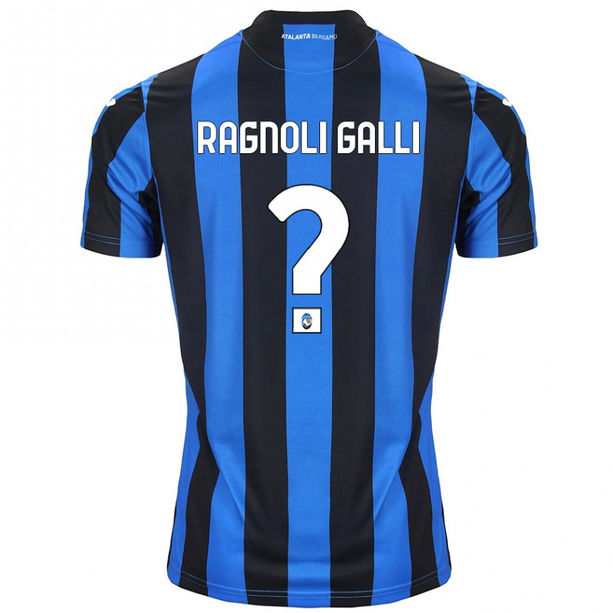 Kinder Fußball Federico Ragnoli Galli #0 Blau Schwarz Heimtrikot Trikot 2024/25 T-Shirt Luxemburg