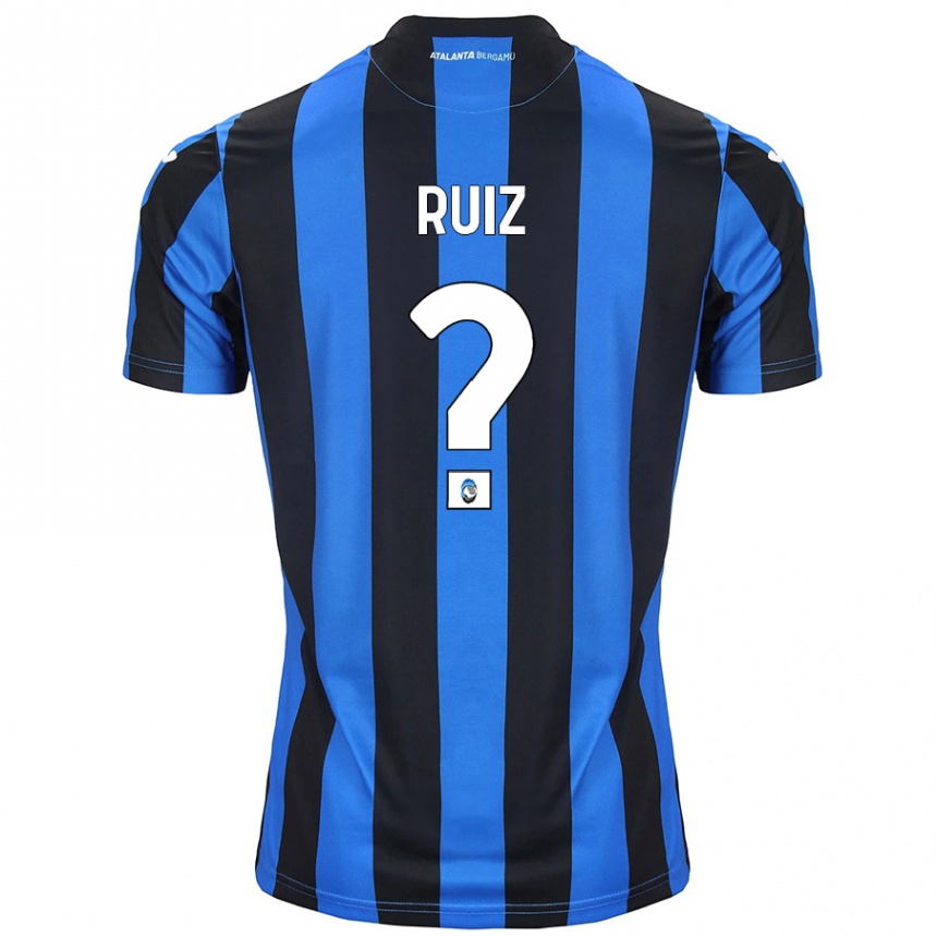 Kinder Fußball Gerard Ruiz #0 Blau Schwarz Heimtrikot Trikot 2024/25 T-Shirt Luxemburg