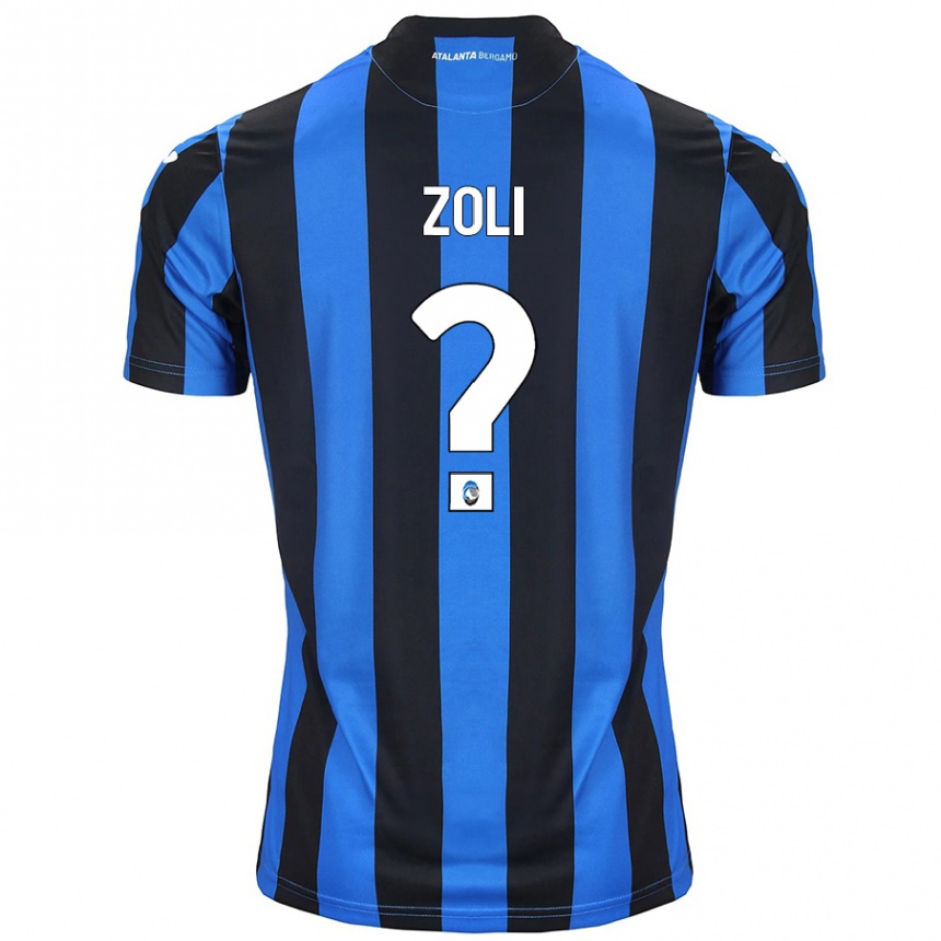 Kinder Fußball Jacopo Zoli #0 Blau Schwarz Heimtrikot Trikot 2024/25 T-Shirt Luxemburg