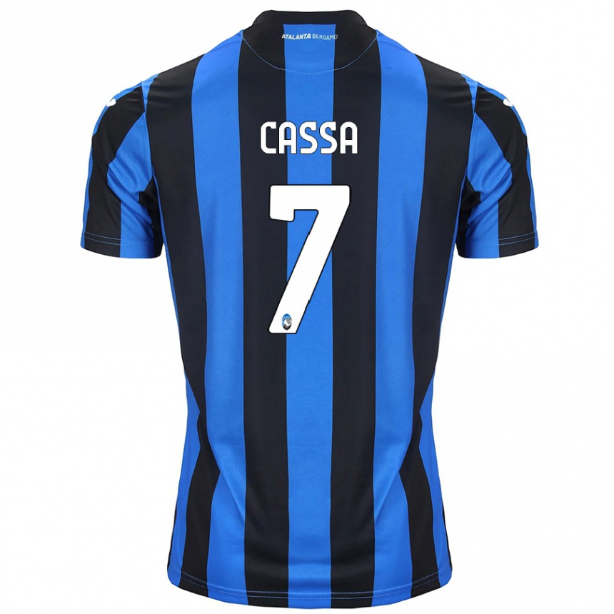 Kinder Fußball Federico Cassa #7 Blau Schwarz Heimtrikot Trikot 2024/25 T-Shirt Luxemburg