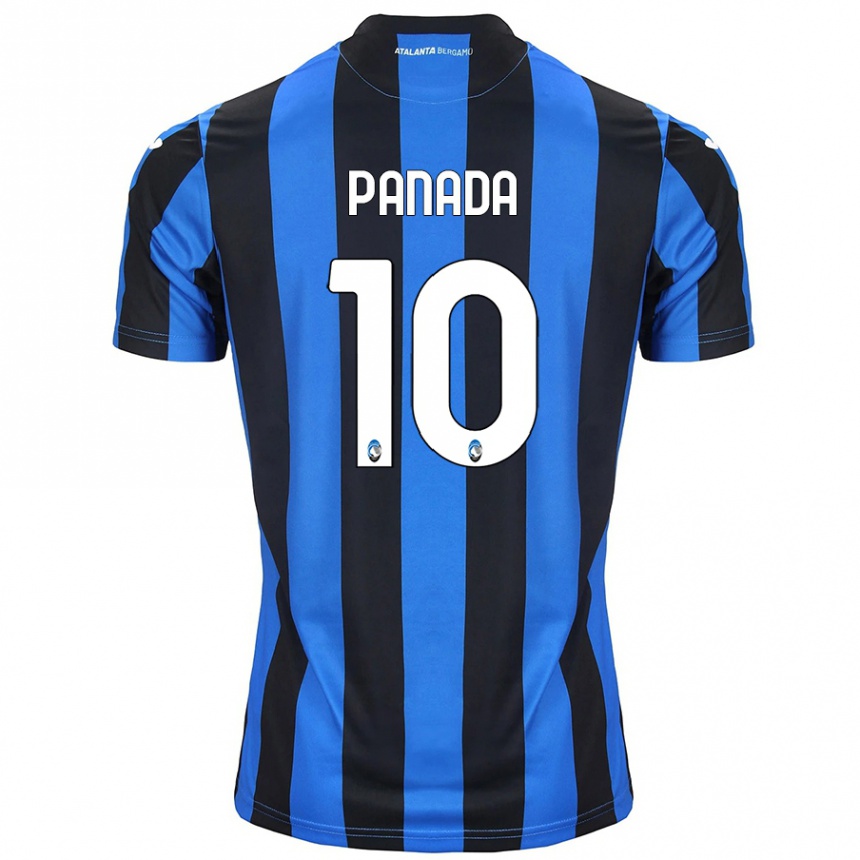 Kinder Fußball Simone Panada #10 Blau Schwarz Heimtrikot Trikot 2024/25 T-Shirt Luxemburg