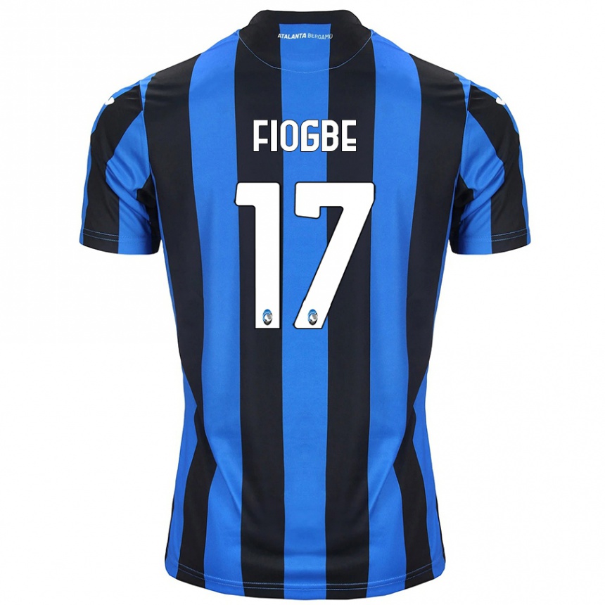 Kinder Fußball Candas Fiogbe #17 Blau Schwarz Heimtrikot Trikot 2024/25 T-Shirt Luxemburg