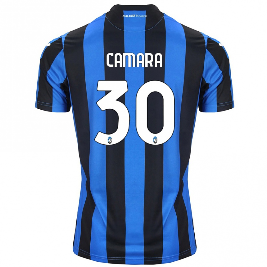 Kinder Fußball Henry Camara #30 Blau Schwarz Heimtrikot Trikot 2024/25 T-Shirt Luxemburg