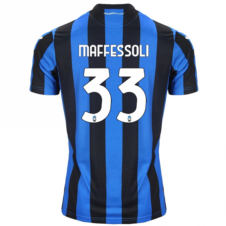 Kinder Fußball Manuel Maffessoli #33 Blau Schwarz Heimtrikot Trikot 2024/25 T-Shirt Luxemburg