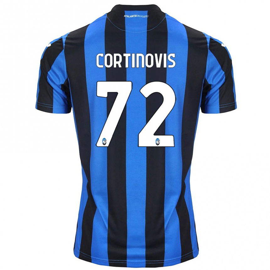 Kinder Fußball Alessandro Cortinovis #72 Blau Schwarz Heimtrikot Trikot 2024/25 T-Shirt Luxemburg