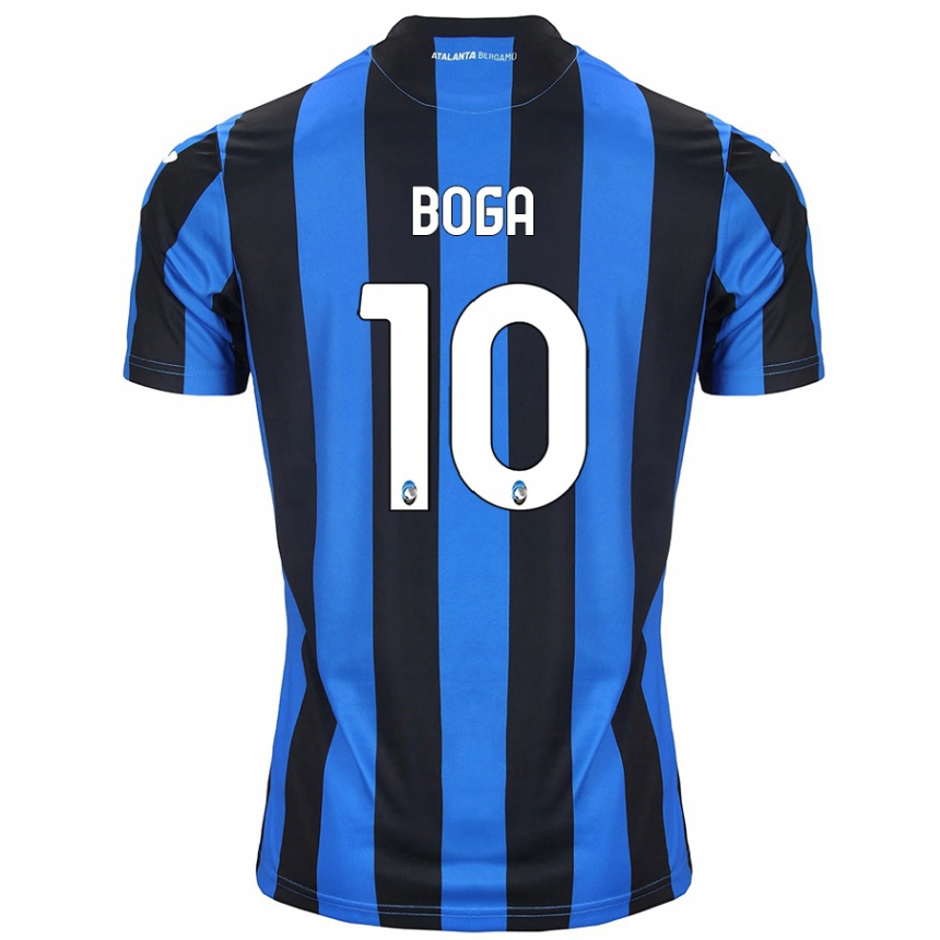 Kinder Fußball Jeremie Boga #10 Blau Schwarz Heimtrikot Trikot 2024/25 T-Shirt Luxemburg