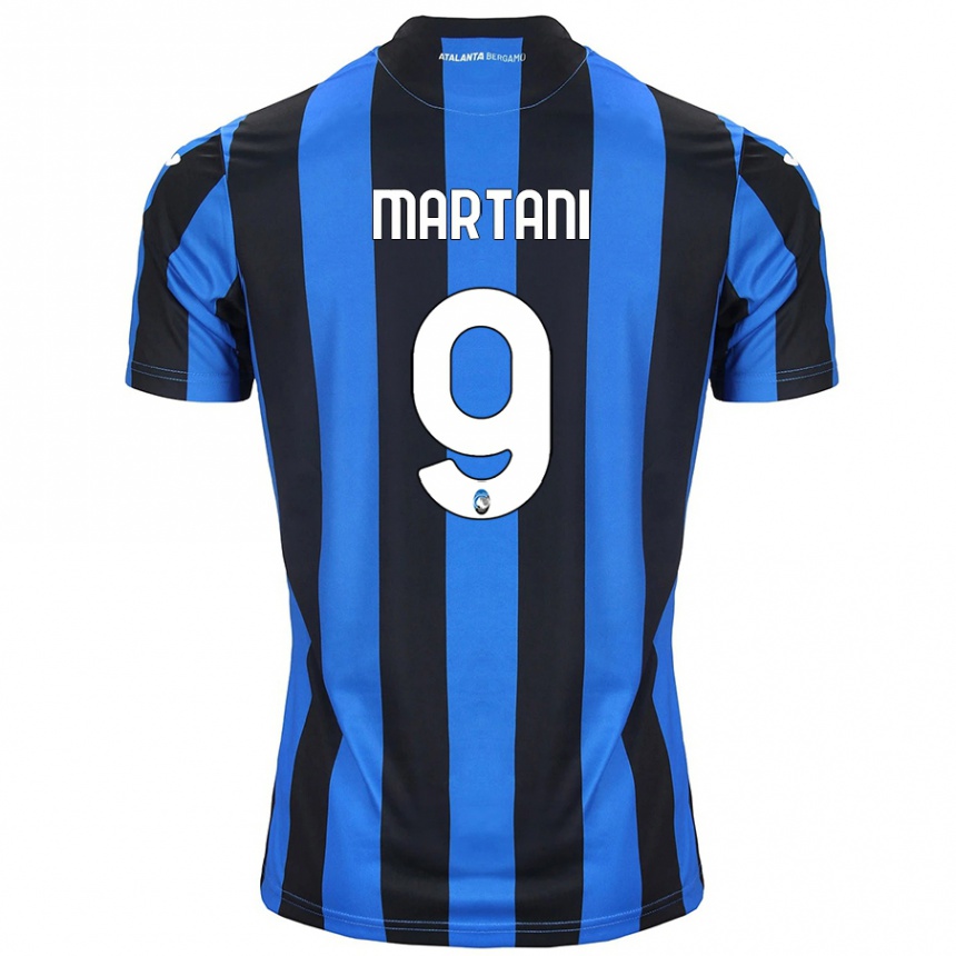 Kinder Fußball Alice Martani #9 Blau Schwarz Heimtrikot Trikot 2024/25 T-Shirt Luxemburg