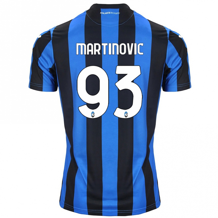 Kinder Fußball Melania Martinovic #93 Blau Schwarz Heimtrikot Trikot 2024/25 T-Shirt Luxemburg