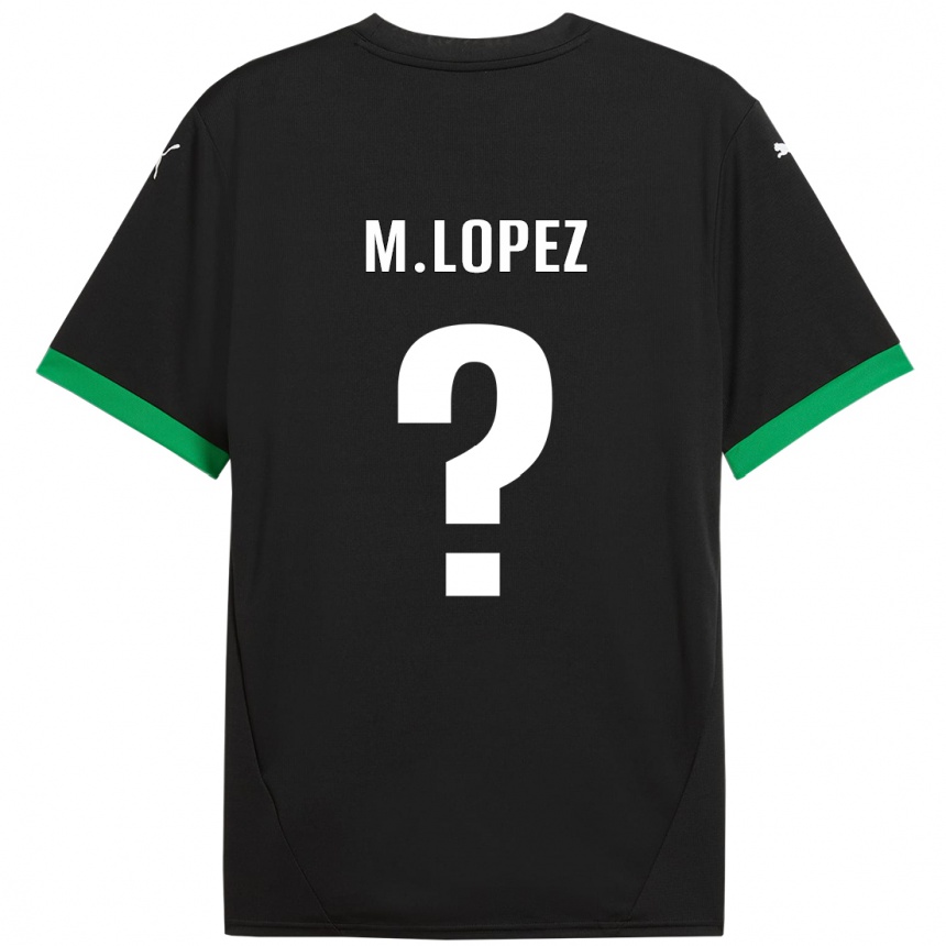 Kinder Fußball Maxime López #0 Schwarz Dunkelgrün Heimtrikot Trikot 2024/25 T-Shirt Luxemburg